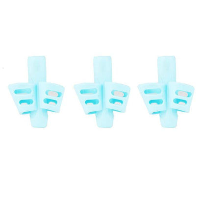 3Pcs/Set Soft Silica Pencil Grasp Two-Finger Gel Pen Grips Children Writing Training Correction Tool Pens Holding for Kids Gifts Children's School Supplies Triangular Correction Children's Writing Tool
