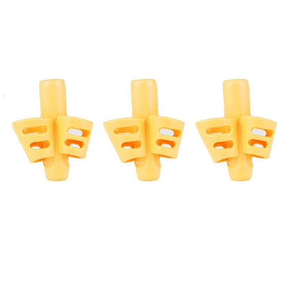 3Pcs/Set Soft Silica Pencil Grasp Two-Finger Gel Pen Grips Children Writing Training Correction Tool Pens Holding for Kids Gifts Children's School Supplies Triangular Correction Children's Writing Tool