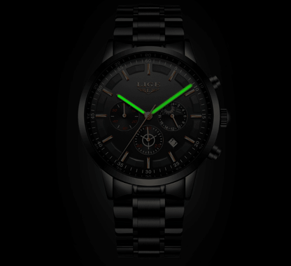 Men's Waterproof  Watch With Chronometers And Date Display Unique Design Perfect Gift