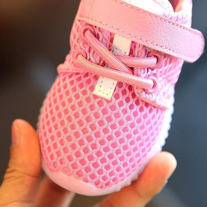 Children 1-3-6 Years Old Baby Toddler LED Shoes Light Soft Bottom Breathable High Quality Shoes
