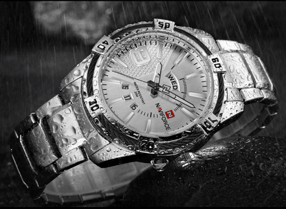 Men's  Luxury Stainless steal Waterproof Watch With Day And Date Display Unique Design Perfect Gift In Modern Metal Men  Wrist Watch Design