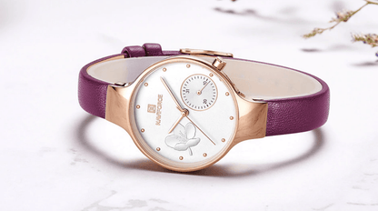 Elegant Women's Analog Quartz Watch With Leather Belt Waterproof Wristwatch Excellent Design Perfect Gift
