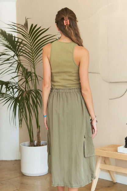 New Drawstring Sleeveless Washed Dress For Women – Casual, Stylish, Unique, Comfortable, Effortlessly Chic