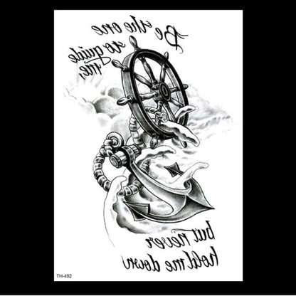 49 Sheets Waterproof Temporary Black Sketches Flowers Tattoo Stickers Flower Rose Tattoos For Women Adults