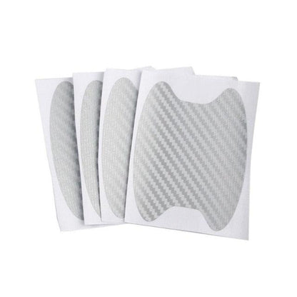 4Pcs/Set Car Door Sticker Carbon Fiber Scratches Resistant Cover Auto Handle Protection Film Exterior Styling Accessories New Car Door Handle Cup Scratch Protector Scratches Protective Films Clear Side Sticker Scratches Car Door Protector Films