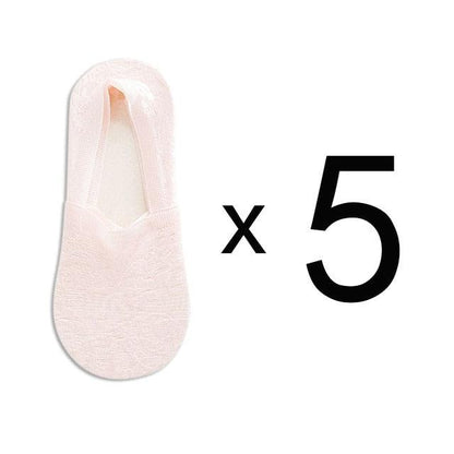 5 Pairs Fashion Women Girls Summer Socks 7 Color Style Lace Flower Short Sock Antiskid Invisible Ankle Socks For Women