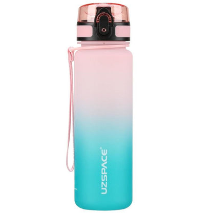 500/1000ml Sport Water Bottle BPA Free With Bounce Lid Time Marker Leak-proof Frosted Plastic Cup for Outdoor Fitness Gym  Motivational Sports Water Bottle with Time Marker Leakproof Drinking Bottle for Fitness Gym Outdoor Cycling Running Hiking