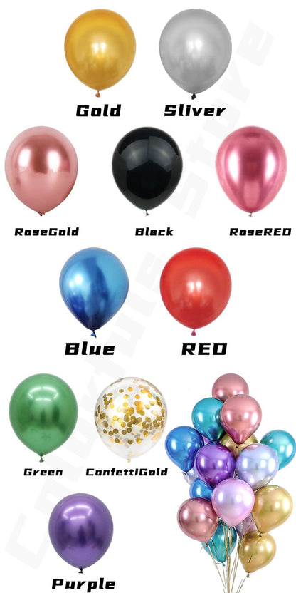 50/15pcs 10inch Gold Silver Black Metal Latex Confetti Balloons For Wedding Decorations  Birthday Party Decorations Bridal Showers Baby Showers