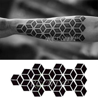 57 Sheets Temporary Tattoo Stickers Set Waterproof Temporary Tattoo Waist Arm Modern Stylish Big Black Tattoos For Womens Mens