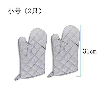 58cm Oven Gloves Long Oven Mitt Kitchen Glove BBQ Heat-resistant Cotton Cooking Barbecue Baking Tools Kitchen Accessories Heat Resistant Cooking Oven Gloves Can be Used for Grilling Cooking BBQ