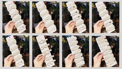 5/8PCS/Set Women Girls Elegant Imitation Pearls Geometric Hairpins Sweet Hair Ornament Clips Barrettes Gorgeous Fashion Hair Accessories For Women