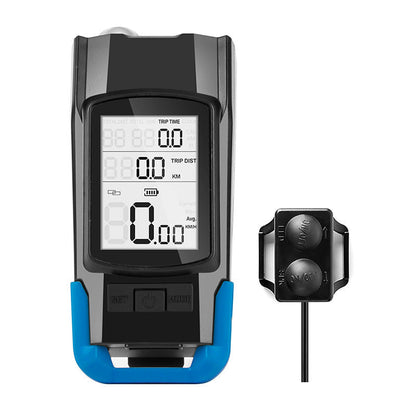 4000mAh Bike LED Lights Bicycle Computer With Horn USB Rechargeable Flashlight Bike Speedometer Waterproof USB Rechargeable Bicycle Computer With Loud Bike Bell Waterproof Bike Odometer