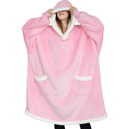 Modern Oversized Hoodie Blanket With Sleeves Sweatshirt Woman Fleece Hoody Women Pocket Female Hooded Oversized Hoodie Blanket Fleece Warm Cozy Blanket for Women One Size Fits All Men Women