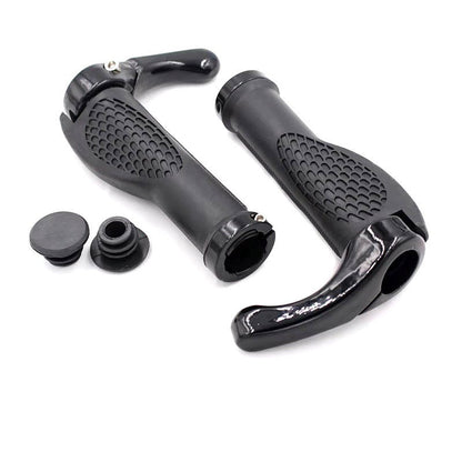 Bicycle Grip Handlebar End Cap Aluminium Alloy Lock Mountain Handle Bar Grip Bike Anti-Skid Rubber Bicycle Skid-Proof Grips New Generation Bike Handlebar Grip Soft Gel Inserts Shock Resistance Ergonomics Comfort Design