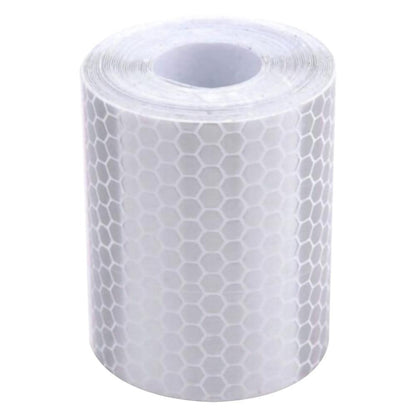 5cm*100cm Car Reflective Tape Safety Warning Car Decoration Waterproof White Silver Red Reflective Tape Sticker Reflector Protective Tape Strip Film Auto Motorcycle Sticker Reflective Tape for Trailer Car Truck Reflectors