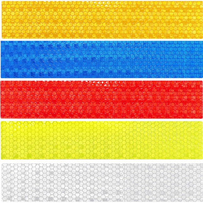 5pcs/set Car Reflectance Reflector Sticker Auto Strong Reflective Stickers  Car Body Trunk Exterior Auto Accessories Reflective Tape Reflex Reflective Stickers Car Trunk Reflective Stickers Night Visibility Reflective Decal Waterproof Exterior Warning