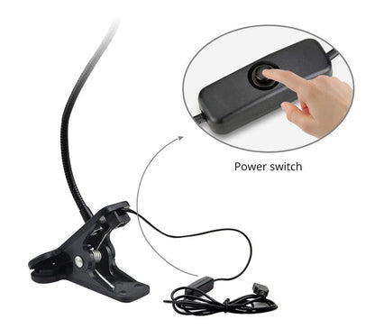 5V USB power LED Desk lamp Flexible study Reading Book lights Eye Protect Table lamp With Clip For Home Decorative Table Lamp Cute Study Lamps for Bedroom Décor