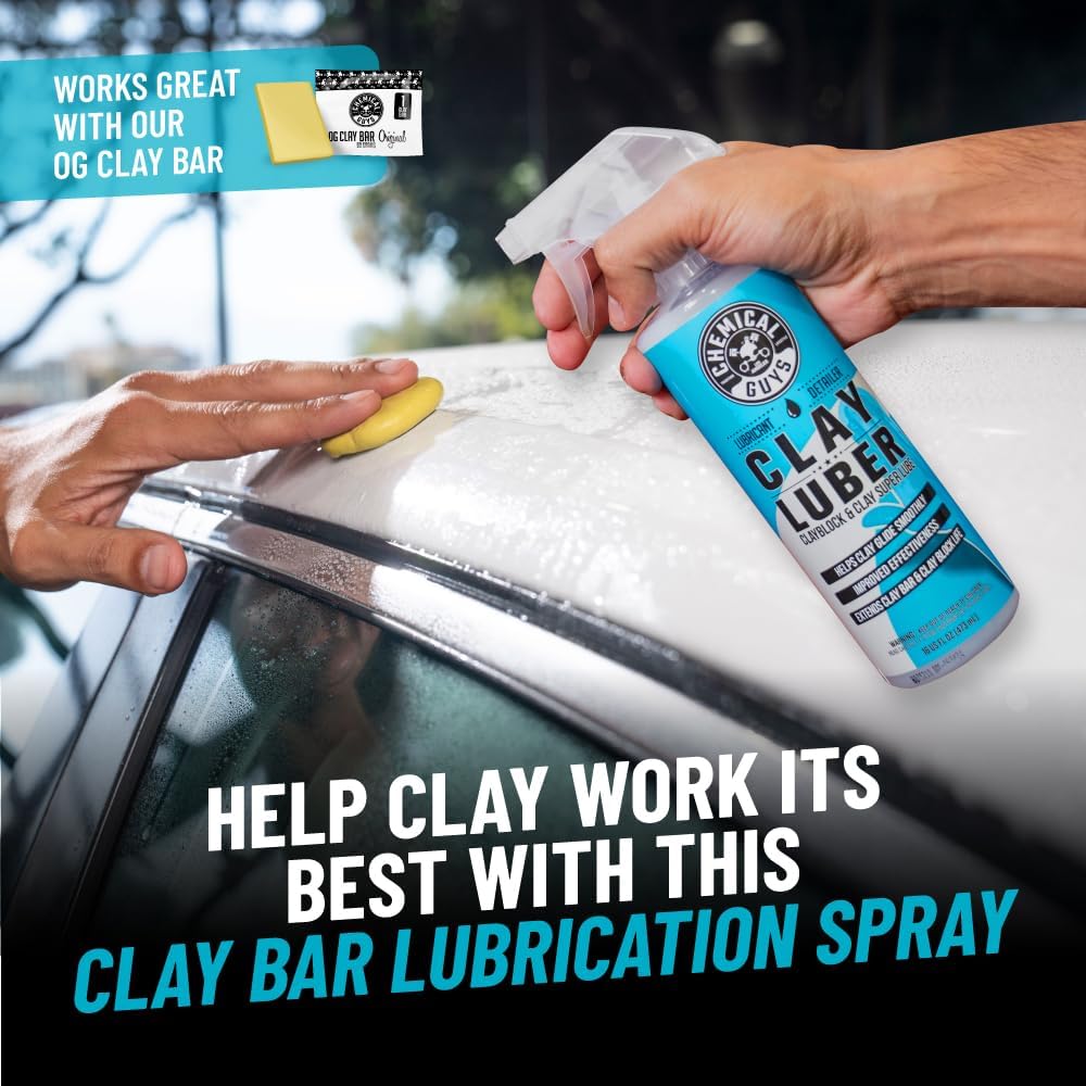 Chemical Guys, Complete Clay Bar Kit, Paint Restoration System for Cars | Clay bar and lubricant lift bonded grime, overspray and fallout, prepping smooth paint for wax, sealant or coating