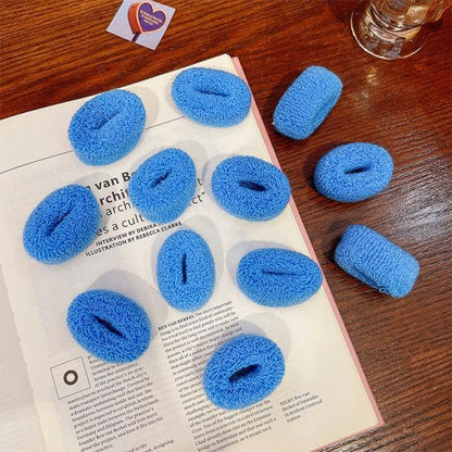 6/12 Pcs Women Girl Cute Knitting Solid Scrunchies Rubber Band Children Soft Elastic Hair Bands Colorful Large Hair Ties, Strong Elastic Hair Bobbles for Ponytail Holder Sweet Hair Accessories Set