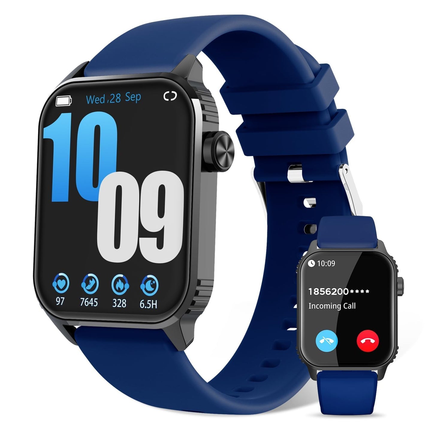 Smart Watch for Men, 120+ Sports Modes Smartwatch with 1.83" HD Touchsreen, Sleep Monitor, IP67 Waterproof, Bluetooth Call & Music Control Fitness Watch for iPhone/Android Black