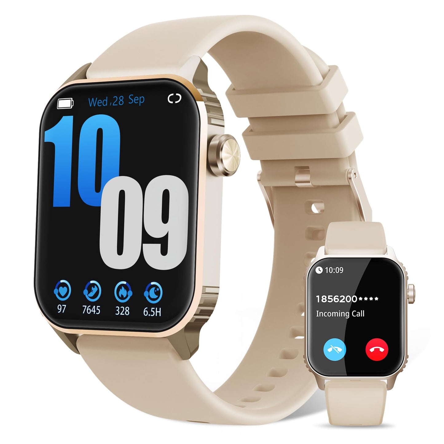 Smart Watch for Men, 120+ Sports Modes Smartwatch with 1.83" HD Touchsreen, Sleep Monitor, IP67 Waterproof, Bluetooth Call & Music Control Fitness Watch for iPhone/Android Black