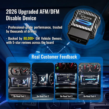AFM Disabler for GM Vehicles, OBD2 Active Fuel Management Delete Device for V6 V8 Engines, Compatible with Chevy Silverado Tahoe GMC Sierra Yukon Cadillac Escalade 4.3L 5.3L 6.0L 6.2L