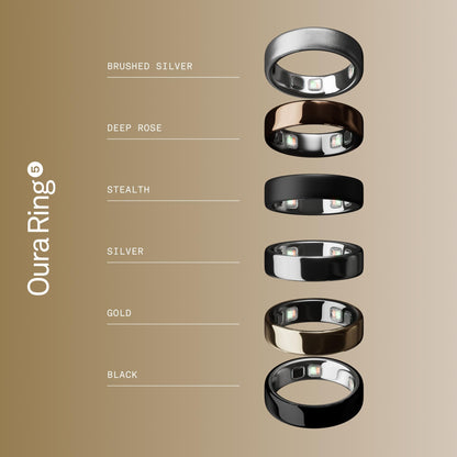 Oura Ring 5 - Silver - Size 8 - World’s Smallest Smart Ring - Sleep, Activity, Women’s Health, AI Advisor, 1 Week of Battery Life, Size Before You Buy, Android & iOS Compatible