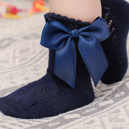 Bowknot Baby Girls Cotton Socks For Children Princess Socks For Newborn Baby Clothing In Modern Style