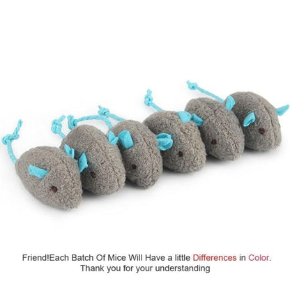 6pcs/lot Mix Pet Toy Catnip Mice Cats Toys Fun Plush Mouse Cat Toy For Kitten Skitter Critters Cat Toy Value Pack