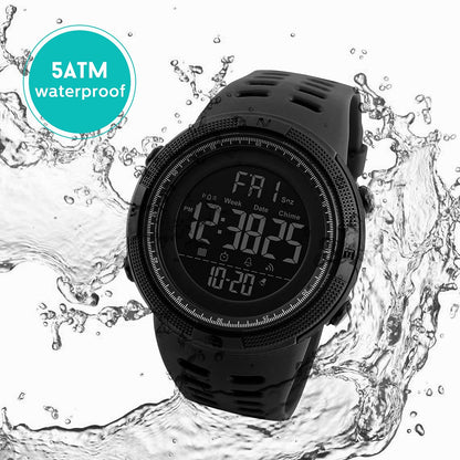 L LAVAREDO Mens Digital Watch Sports Military Watches Waterproof Outdoor Chronograph Wrist Watches for Men with LED Back Ligh/Alarm/Date