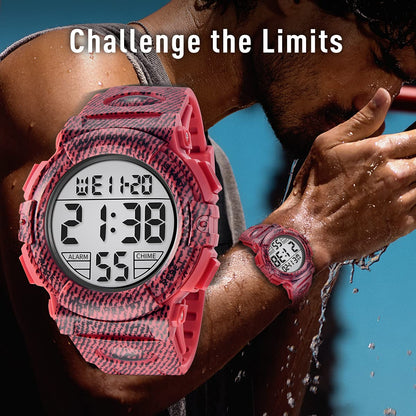 L LAVAREDO Mens Digital Watch Sports Military Watches Waterproof Outdoor Chronograph Wrist Watches for Men with LED Back Ligh/Alarm/Date