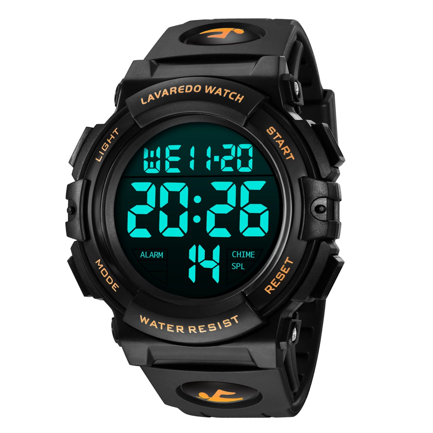 L LAVAREDO Mens Digital Watch Sports Military Watches Waterproof Outdoor Chronograph Wrist Watches for Men with LED Back Ligh/Alarm/Date