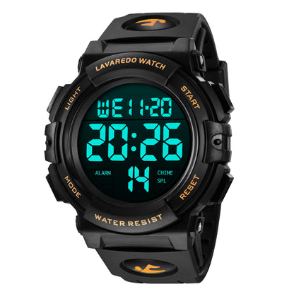 L LAVAREDO Mens Digital Watch Sports Military Watches Waterproof Outdoor Chronograph Wrist Watches for Men with LED Back Ligh/Alarm/Date