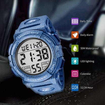 L LAVAREDO Mens Digital Watch Sports Military Watches Waterproof Outdoor Chronograph Wrist Watches for Men with LED Back Ligh/Alarm/Date