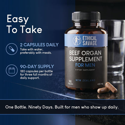 Beef Organ Supplement for Women | Supports Hormone Balance | Ovary, Uterus & Reproductive Nourishment + Liver, Kidney & Heart for Cycle Harmony, Mood Ease & Feminine Energy | 90 Day Supply