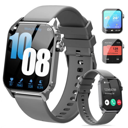 Smart Watch for Men, 120+ Sports Modes Smartwatch with 1.83" HD Touchsreen, Sleep Monitor, IP67 Waterproof, Bluetooth Call & Music Control Fitness Watch for iPhone/Android Black