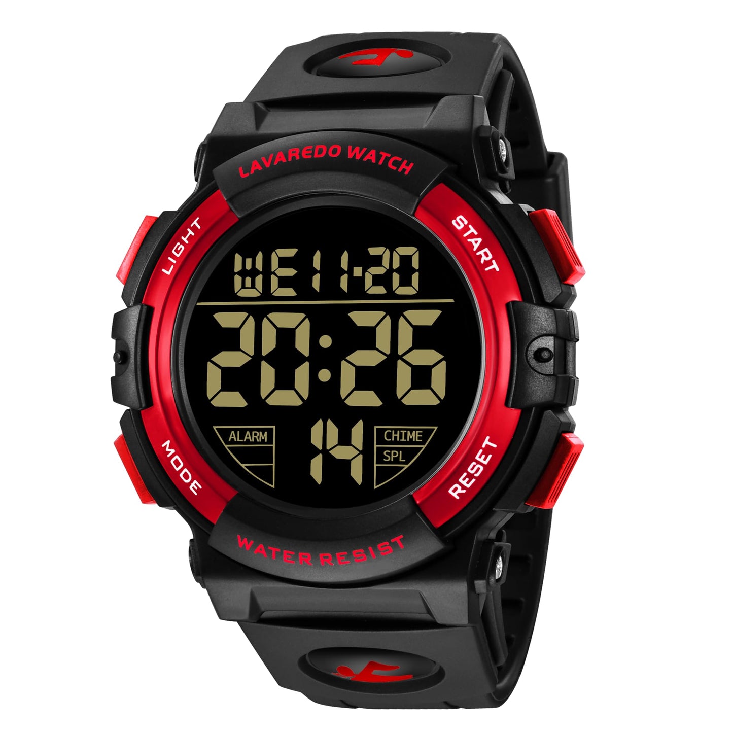 L LAVAREDO Mens Digital Watch Sports Military Watches Waterproof Outdoor Chronograph Wrist Watches for Men with LED Back Ligh/Alarm/Date