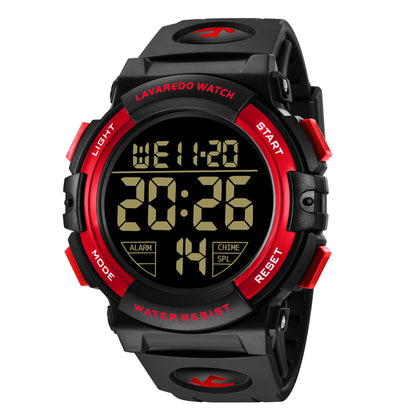 L LAVAREDO Mens Digital Watch Sports Military Watches Waterproof Outdoor Chronograph Wrist Watches for Men with LED Back Ligh/Alarm/Date