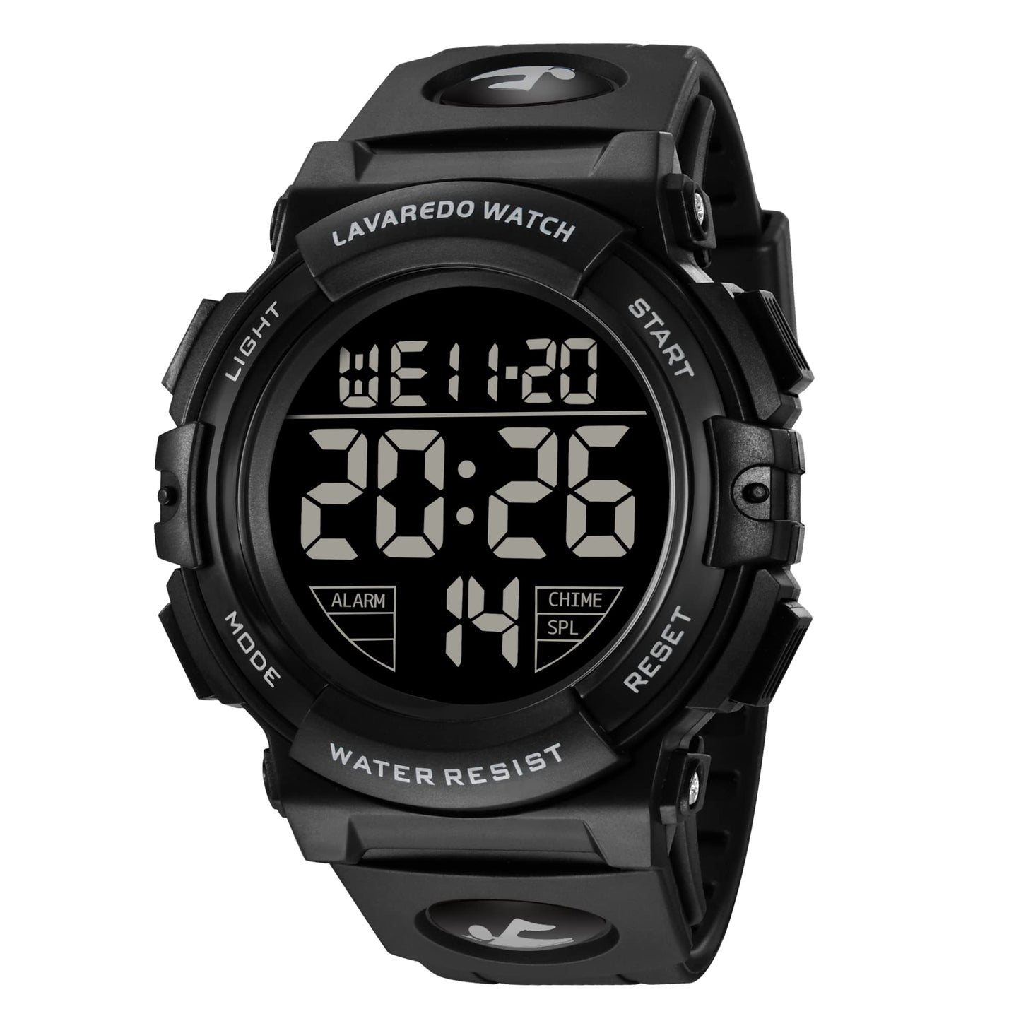 L LAVAREDO Mens Digital Watch Sports Military Watches Waterproof Outdoor Chronograph Wrist Watches for Men with LED Back Ligh/Alarm/Date