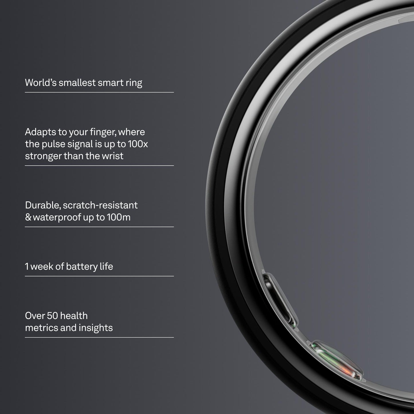 Oura Ring 5 - Silver - Size 8 - World’s Smallest Smart Ring - Sleep, Activity, Women’s Health, AI Advisor, 1 Week of Battery Life, Size Before You Buy, Android & iOS Compatible