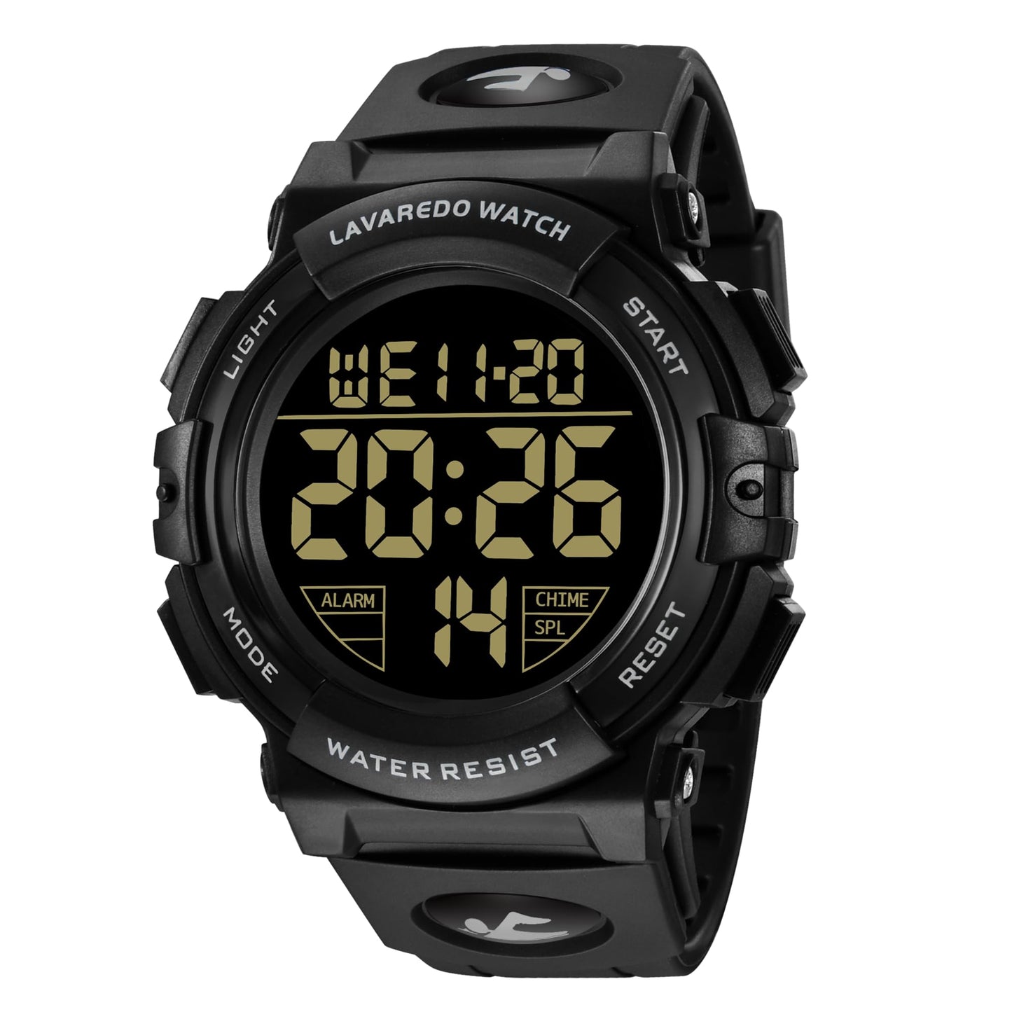 L LAVAREDO Mens Digital Watch Sports Military Watches Waterproof Outdoor Chronograph Wrist Watches for Men with LED Back Ligh/Alarm/Date
