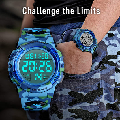 L LAVAREDO Mens Digital Watch Sports Military Watches Waterproof Outdoor Chronograph Wrist Watches for Men with LED Back Ligh/Alarm/Date