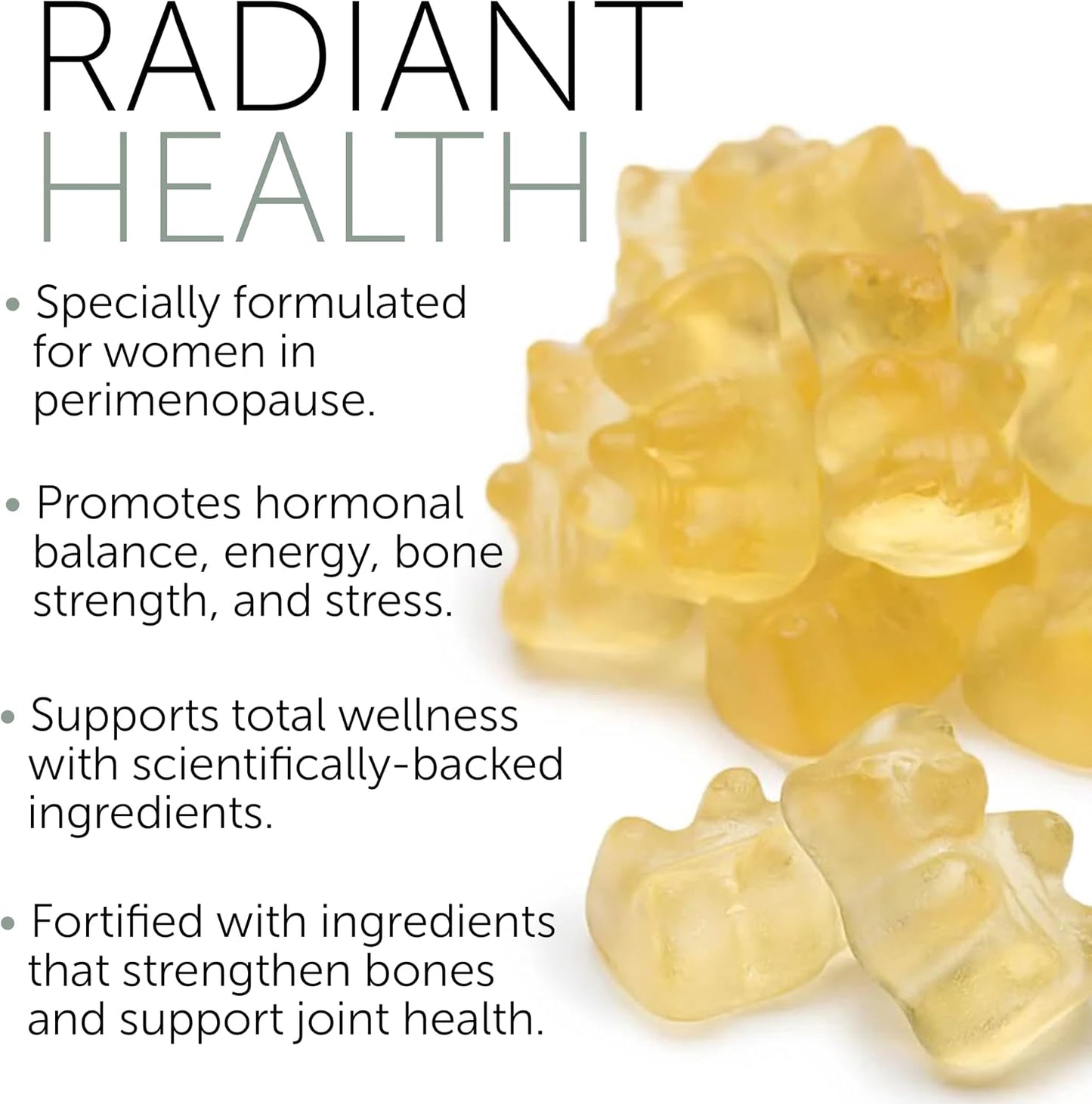 Perimenopause Supplements Women | Premenopausal Gummy Vitamins | Relief for Hormonal Balance & Mood Swings | Supports Menstrual Cycle Regulation | 60 Vegan Gummies
