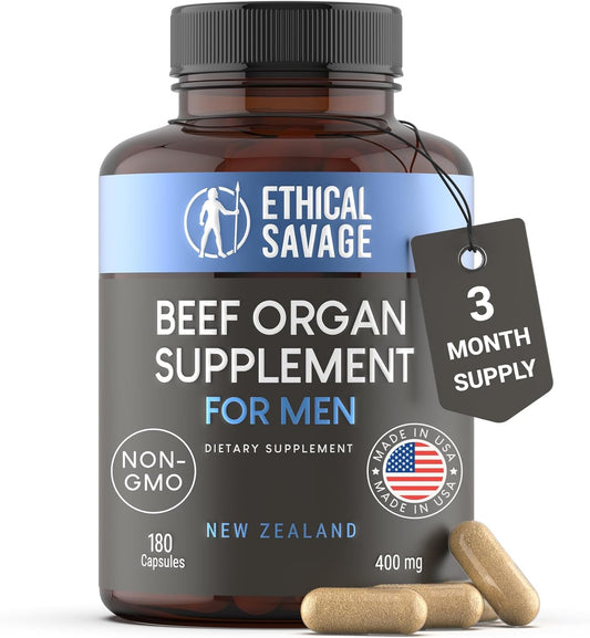 Beef Organ Supplement for Women | Supports Hormone Balance | Ovary, Uterus & Reproductive Nourishment + Liver, Kidney & Heart for Cycle Harmony, Mood Ease & Feminine Energy | 90 Day Supply