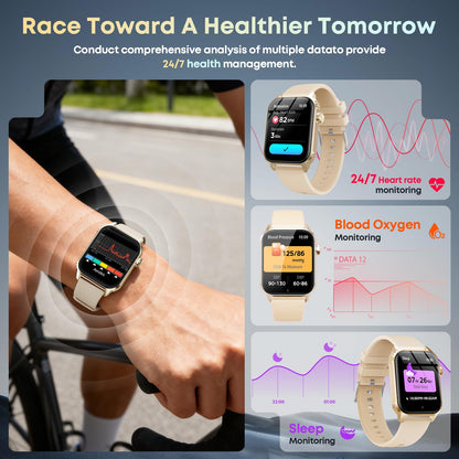 Smart Watch for Men, 120+ Sports Modes Smartwatch with 1.83" HD Touchsreen, Sleep Monitor, IP67 Waterproof, Bluetooth Call & Music Control Fitness Watch for iPhone/Android Black