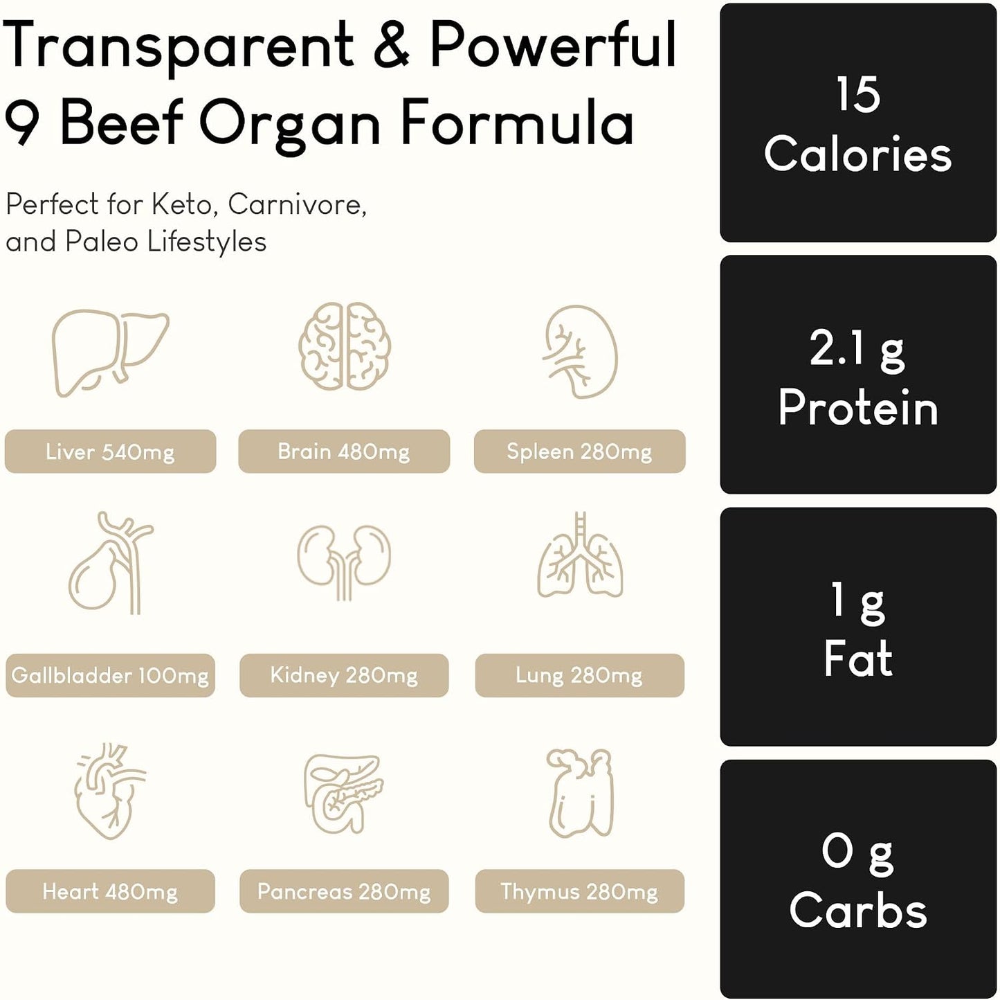 Beef Organ Supplement for Women | Supports Hormone Balance | Ovary, Uterus & Reproductive Nourishment + Liver, Kidney & Heart for Cycle Harmony, Mood Ease & Feminine Energy | 90 Day Supply