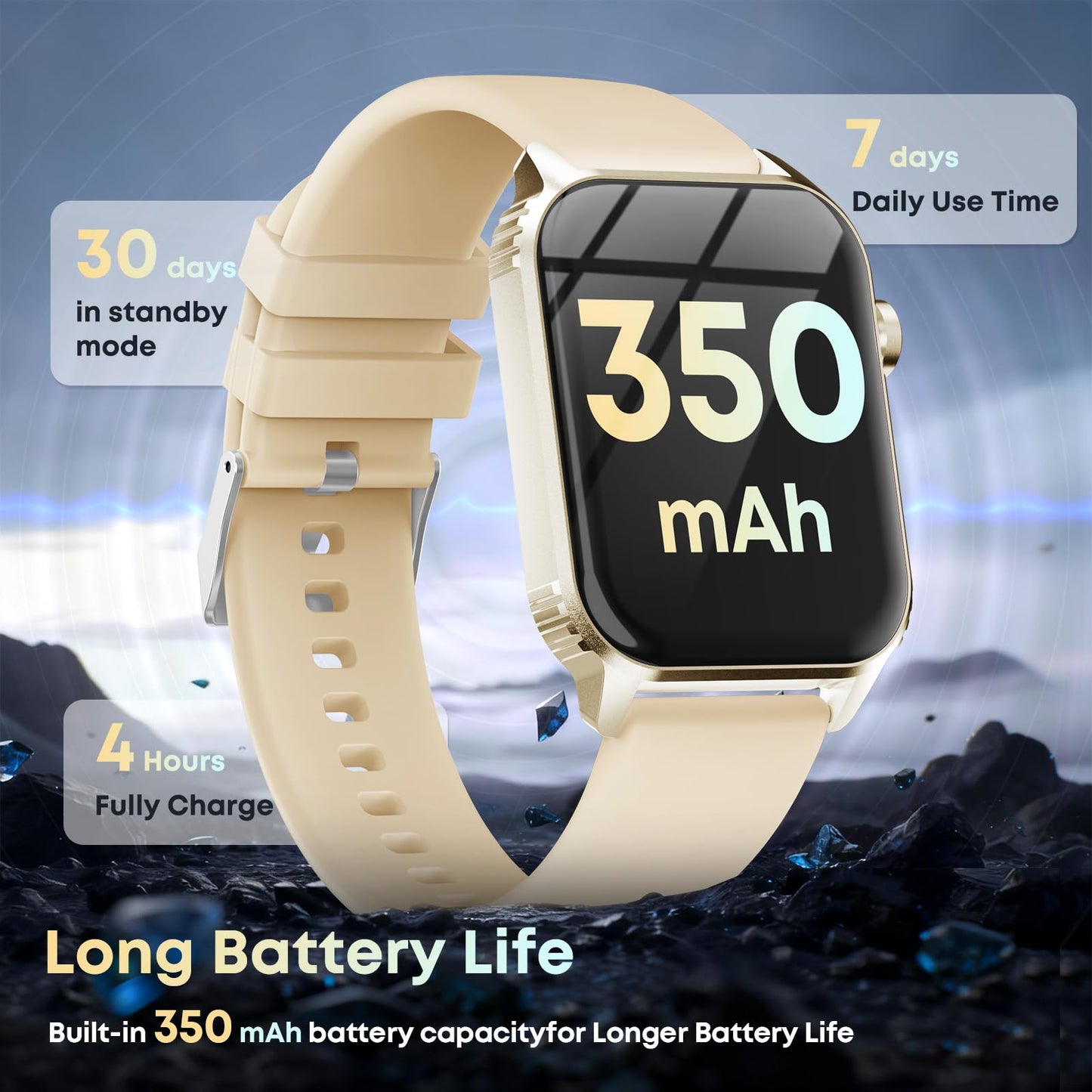 Smart Watch for Men, 120+ Sports Modes Smartwatch with 1.83" HD Touchsreen, Sleep Monitor, IP67 Waterproof, Bluetooth Call & Music Control Fitness Watch for iPhone/Android Black
