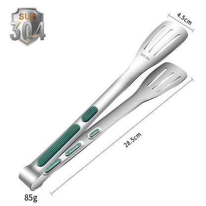 7/9/12inch 304 Stainless Steel Food Clip BBQ Grill Steak Food Clip Silicone Non-slip Handle BBQ Tong Party BBQ Accessories Stainless Steel Metal Food Tongs Multi-functional Cooking Tongs for Food Grill BBQ
