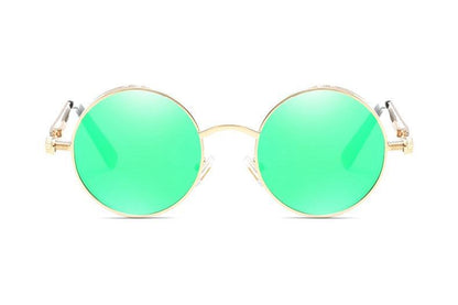 Luxury Popular Retro  Gothic Steampunk Polarized Men and  Women Brand Designer Vintage Round High Quality Metal Frame Sunglasses With UV400 Protection