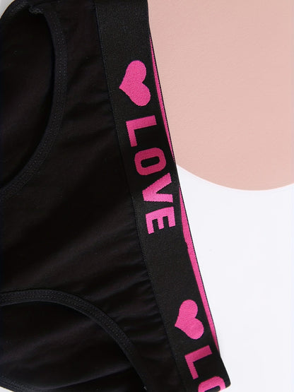 Soft Touch 6-Pack Seamless Bikini Briefs for Women – Colorful Drop Waist Cotton Panties with Stretch Fit & Alphabet Print – Women's Everyday Lingerie & Underwear Essentials for Summer